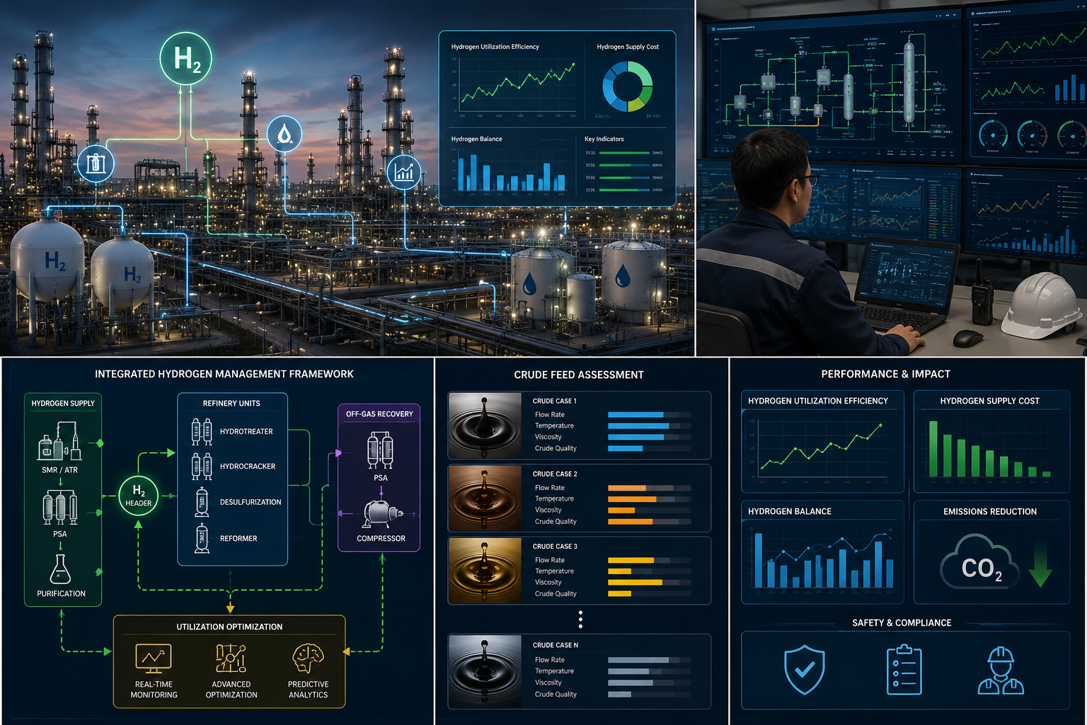 Digital Twin and AI-Assisted Optimization of Refinery  Hydrogen Network for Cost and Emission Reduction