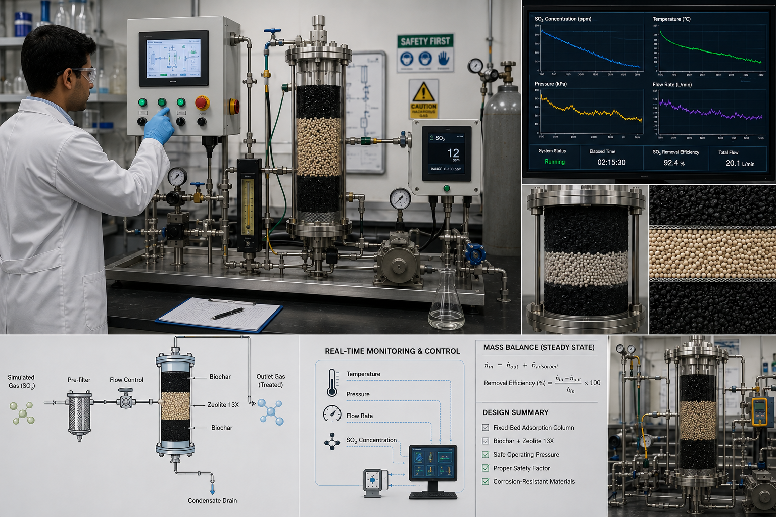 Hybrid Biochar-Zeolite System for SO2 Removal