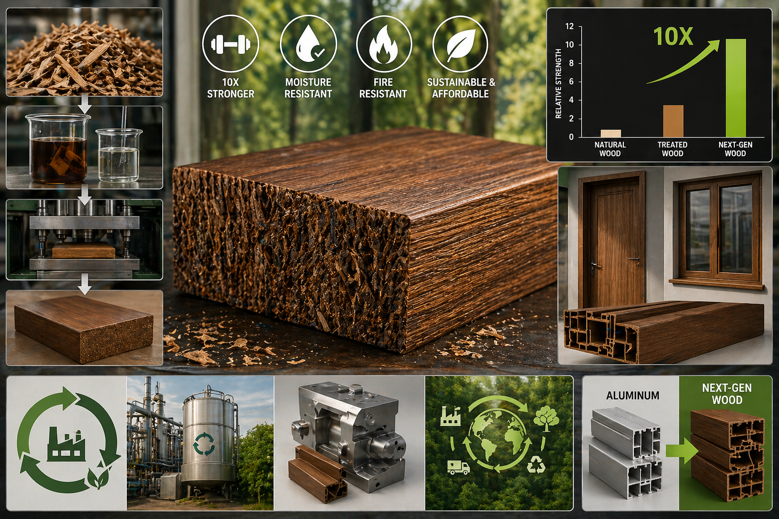 Next-Gen Wood: Creating Strong Wood Through Chemical and TEAM Mechanical Process
