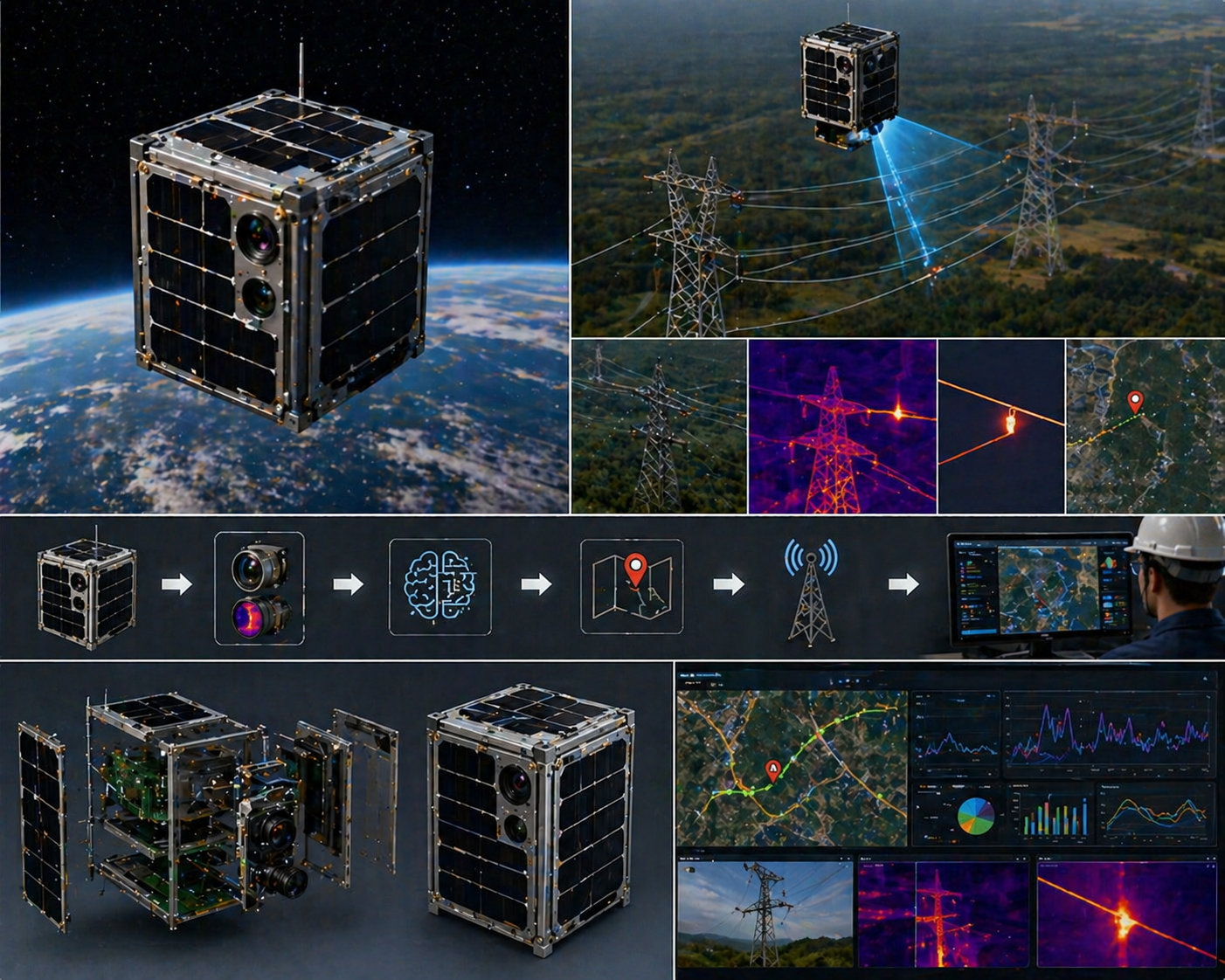 Modular CubeSat for Autonomous Power Line Monitoring and Infrastructure Data Acquisition