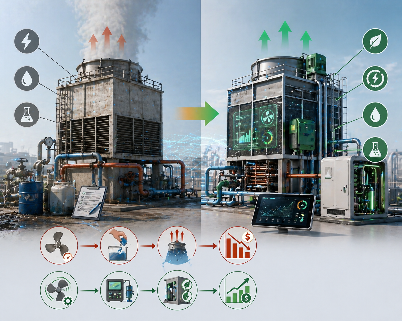 Optimization of Cooling Tower Systems in Organic Rankine Cycle (ORC) Applications: A Sustainable Engineering Approach