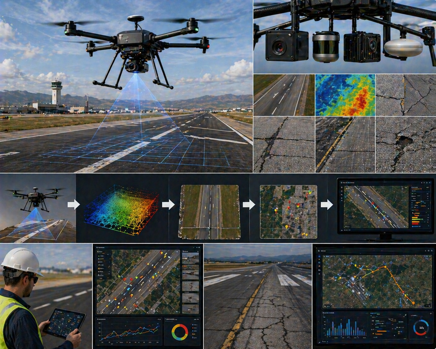 Drone Based System for Pavement Inspection