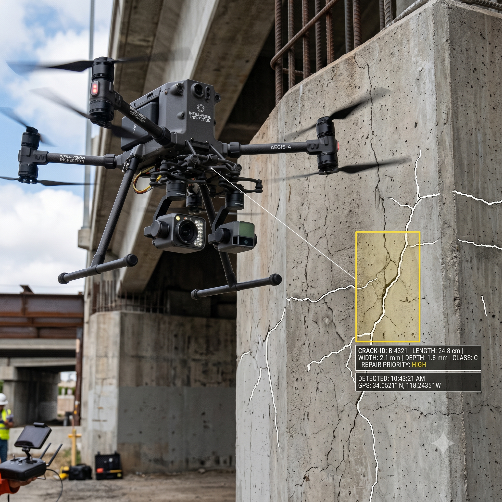 Drone-Based Structural Crack Detection and Classification Inspection System