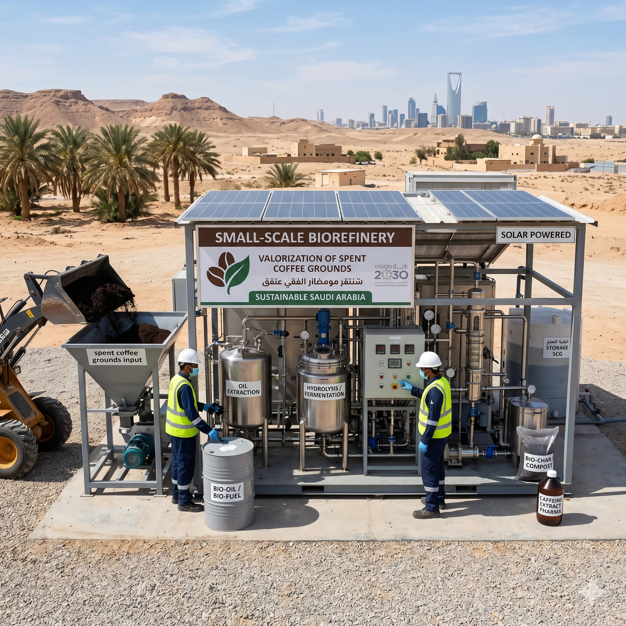 Design of a Small-Scale Biorefinery for Sustainable Valorization of Spent Coffee Grounds in Saudi Arabia